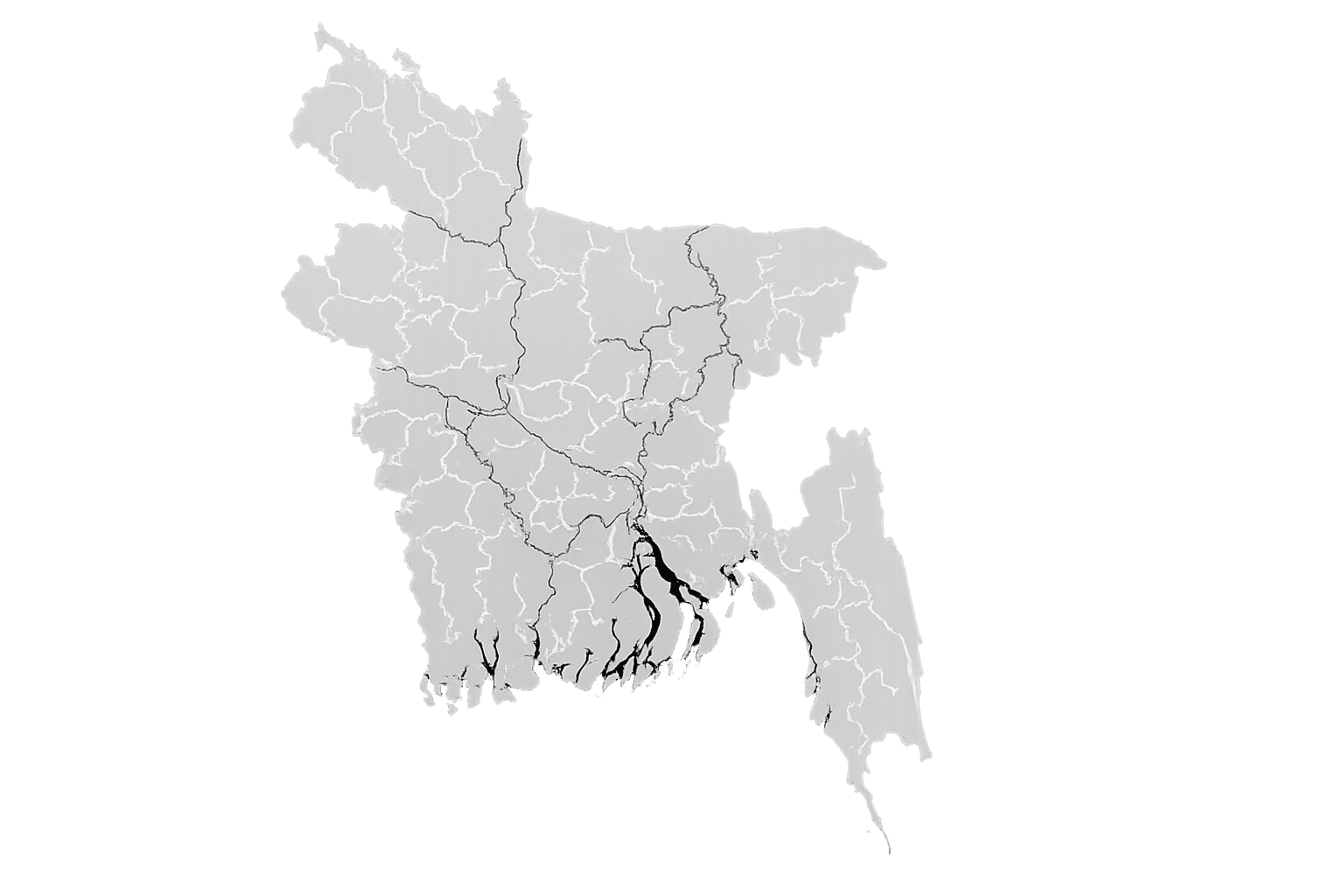Bangladesh Map illustrating Seeco Power shipment paths